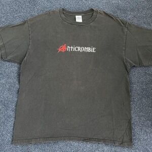 Vintage Delta Shirt Mens XL Black Anticrombie Punk Anarchy Parody Graphic Tee